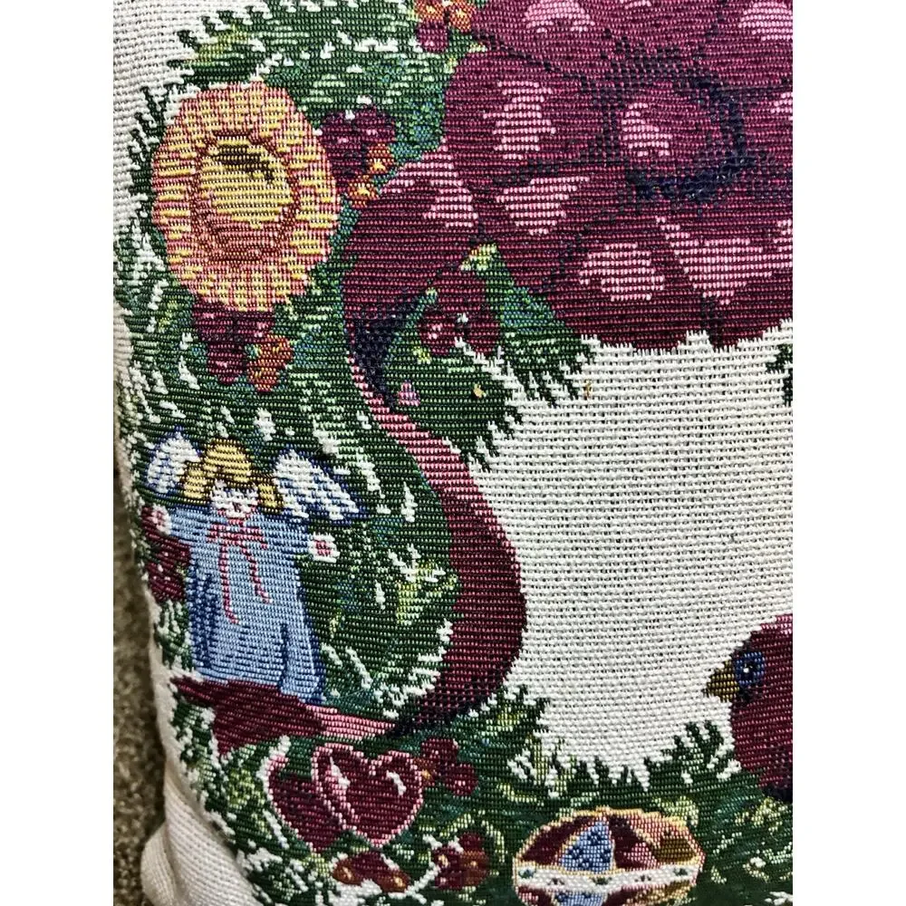 Christmas pillow 12 Inch Tapestry Wreath Design Angel Cardinal Ornament